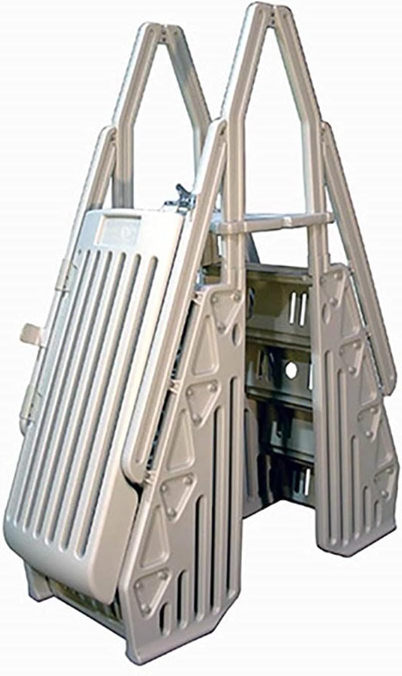 Taupe 24 Inch Gated Entry Above Ground Pool Ladder C2493