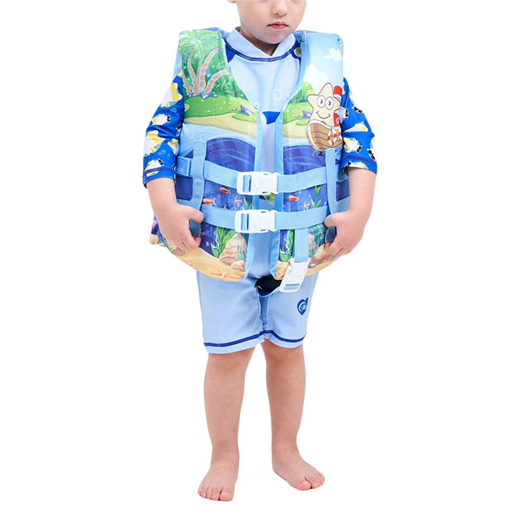 Cartoon Swim Vest with Adjustable Safety Strap F199