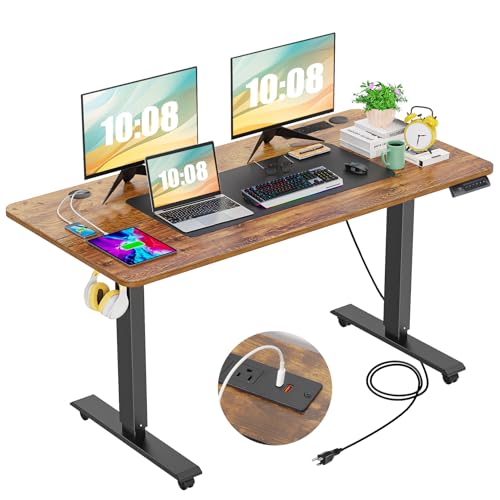 Electric Standing Desk 55 x 24In with Charging Station G3734