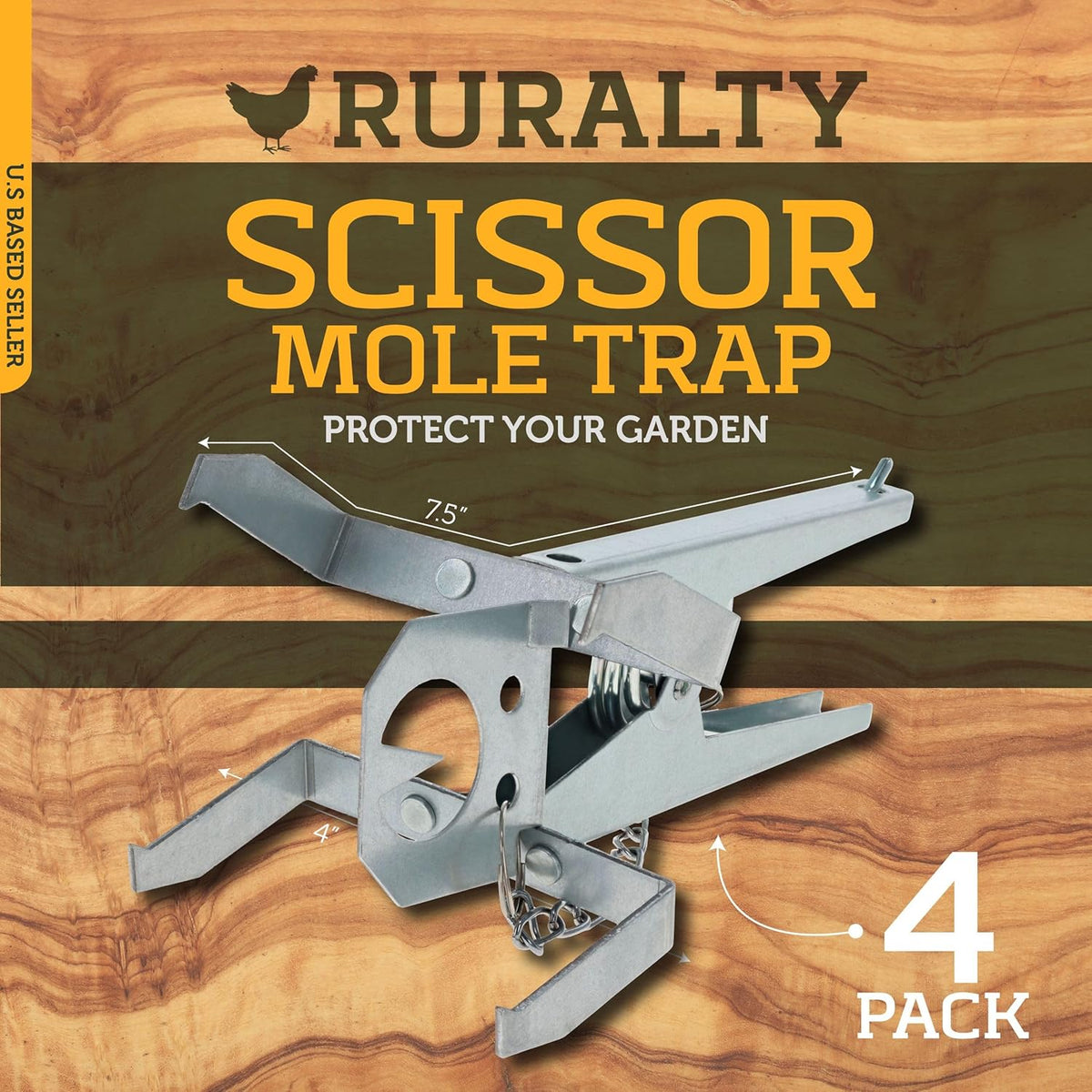 Scissor Mole Trap 4pk D7261