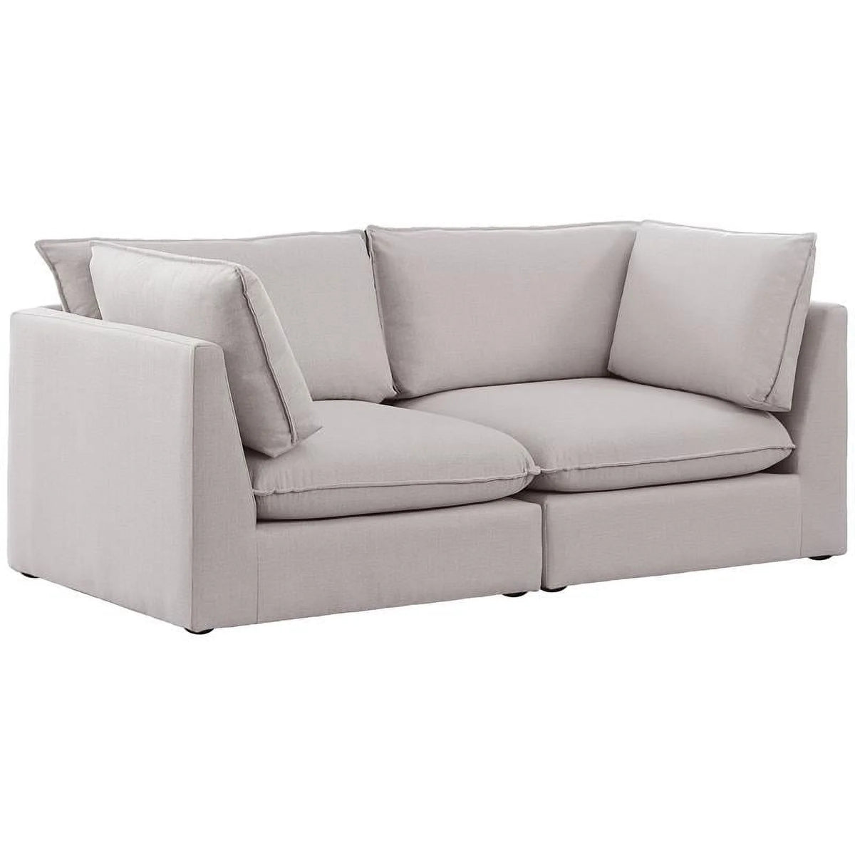 Beige Linen Textured Modular Sofa Z2054