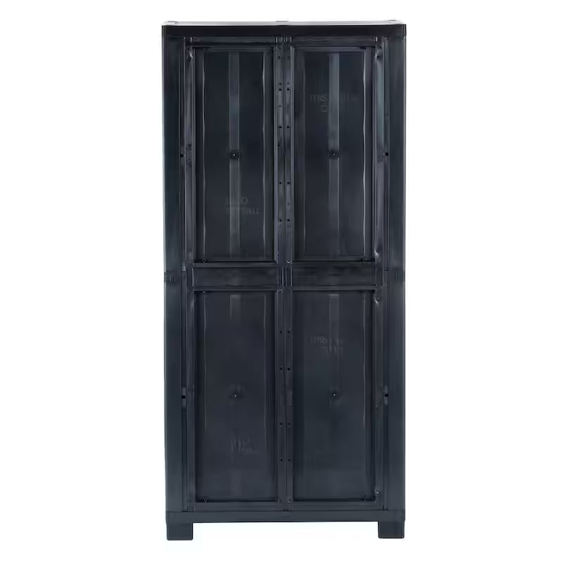 Black Plastic Freestanding Cabinet X107103