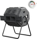 160L Dual Chamber Tumbling Compost Bin with Thermometer V210503