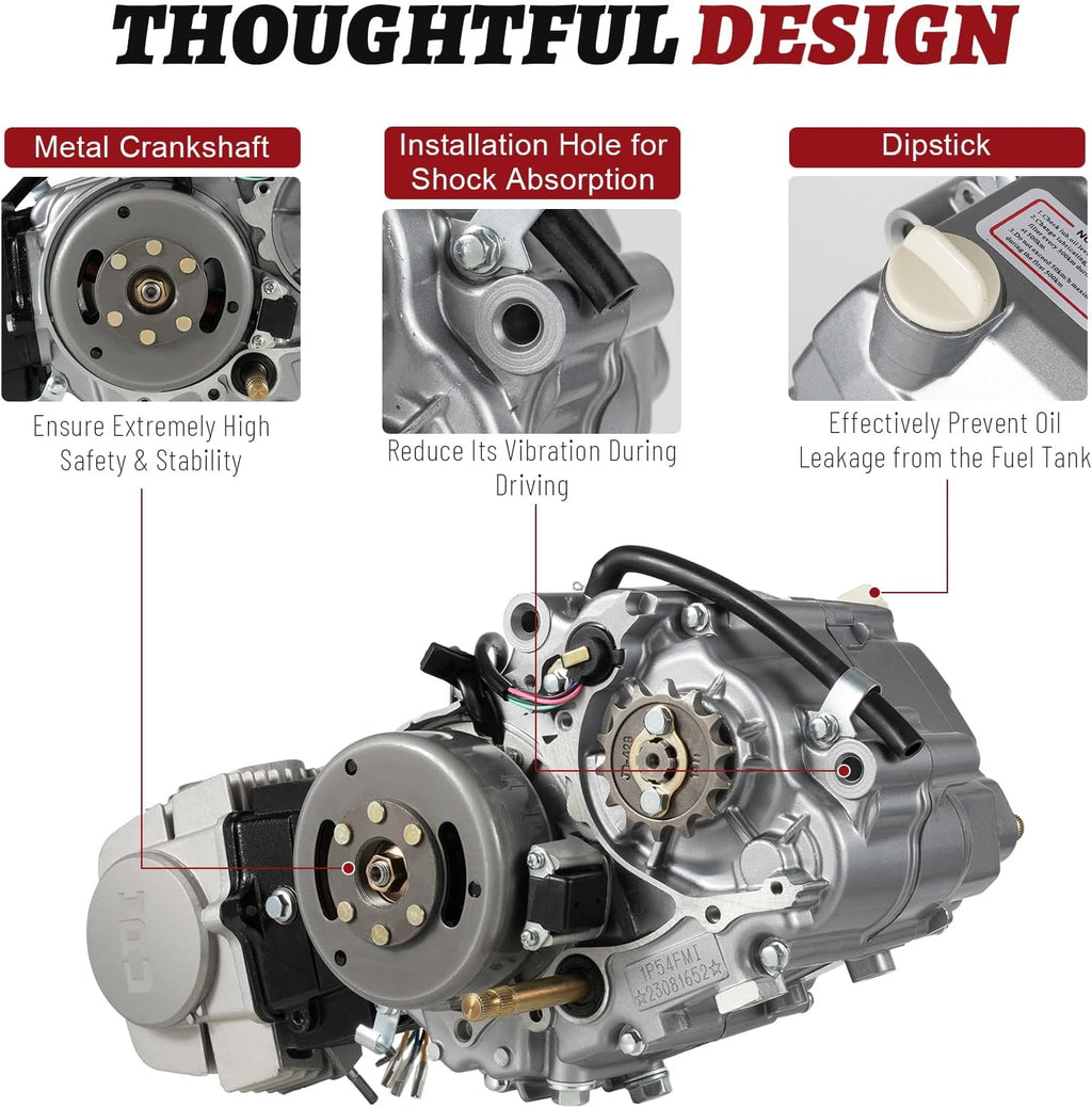 4-Stroke 125cc Manual Start Single Cylinder Manual Clutch Dirt Bike Engine Motor B222
