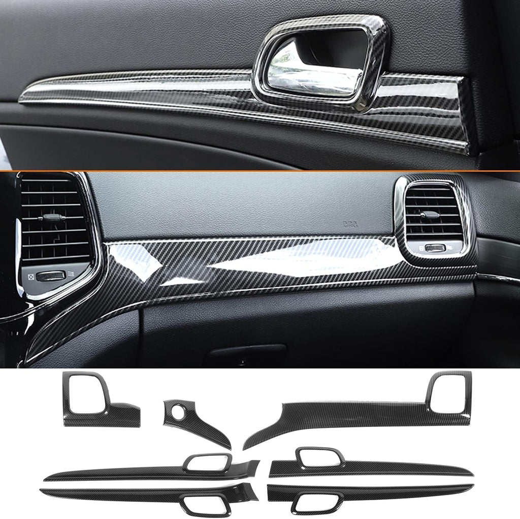 Real Carbon Fiber Black Cup Holder Center Console Trim S519267