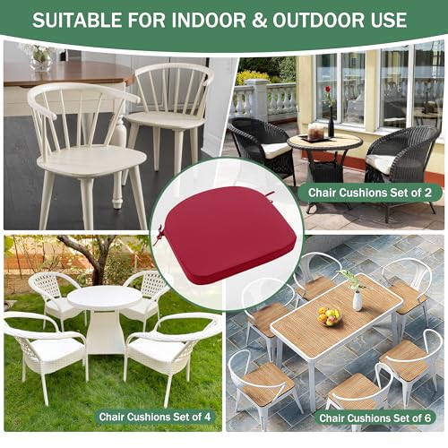 Waterproof Fade Resistant Outdoor Chair Cushions Set of 4 Navy Blue S200273