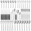 48 Pcs Stainless Steel Silverware Set with Steak Knives U3072