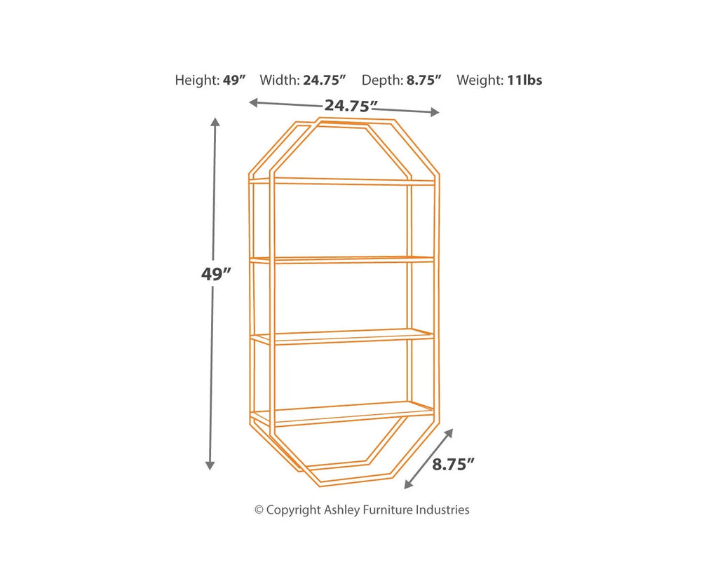 Black/Natural Wall Shelf Q342