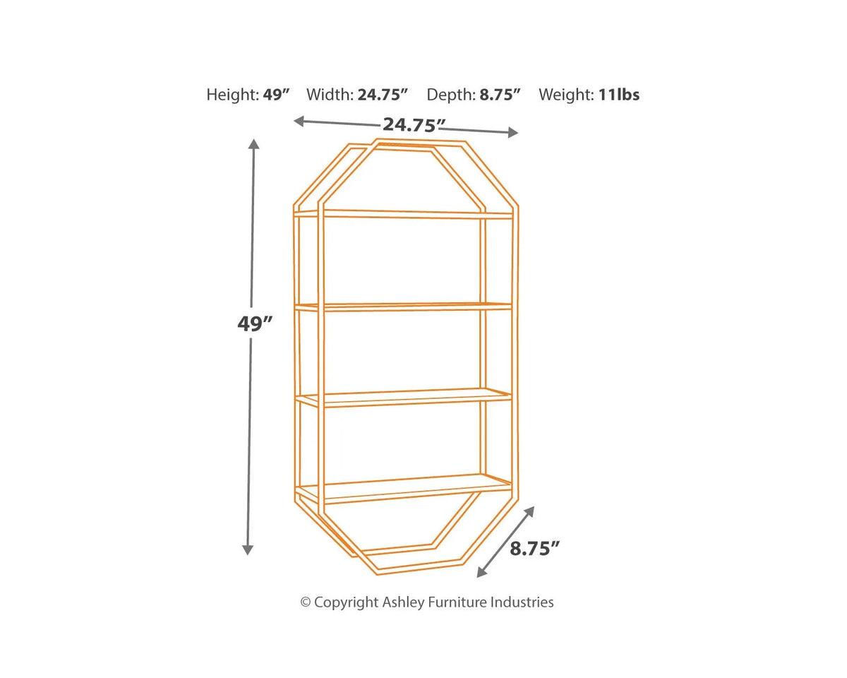 Black/Natural Wall Shelf Q342
