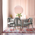Light Grey Velvet Dining Chair with Gold Tipped Legs C208586
