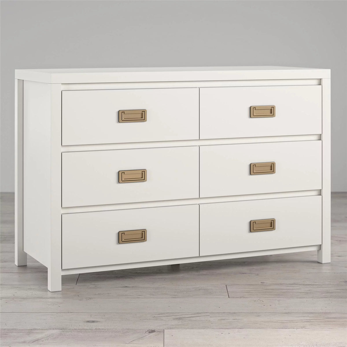 White 6 Drawer Kids' Dresser F35128