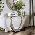 Satin Glass Top Console Table W506622
