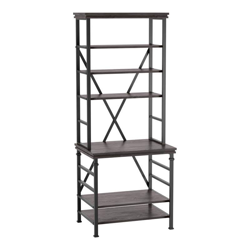 Industrial Metal 6-Shelf Bookcase K642