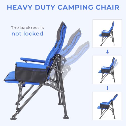 Oversized Folding Camping Chair with Cup Holder & Side Pocket L55679