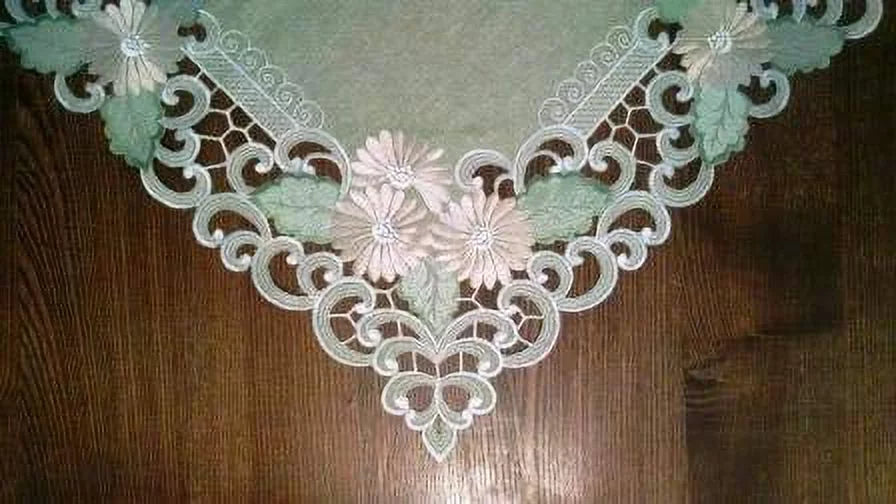 Square Embroidered Tablecloth or Table Topper 34 inches P771119