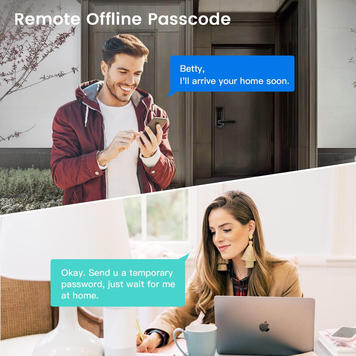 Fingerprint Smart Door Lock with Reversible Handle S388268