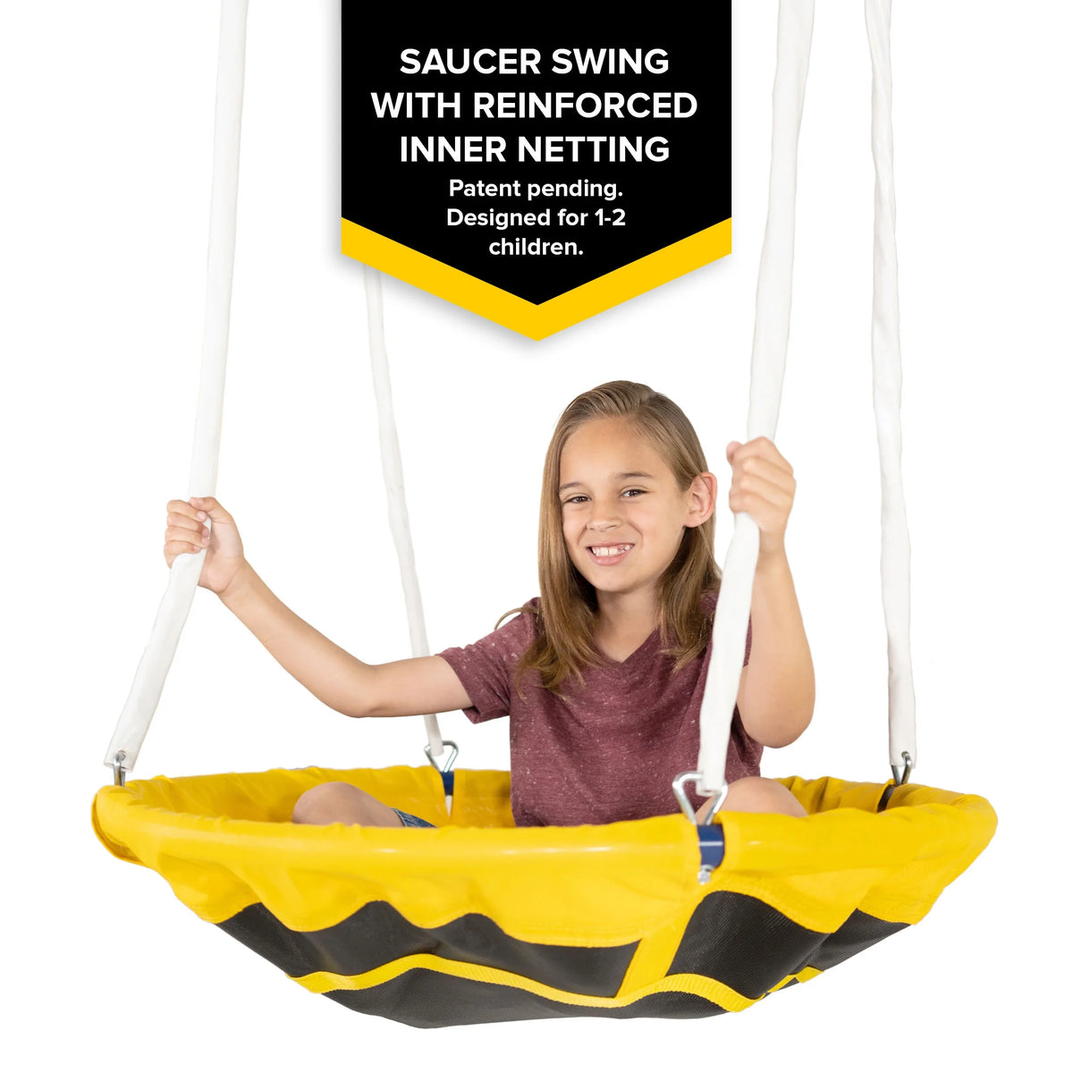 Metal Swing Set with Slide and Saucer Swing V383