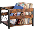 Brown Wooden Vinyl Record Storage Crate Z89307