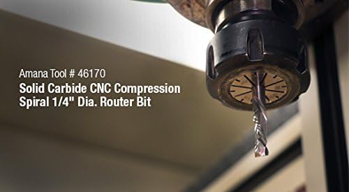 CNC Solid Carbide Compression Spiral 1/4 Dia x 7/8 x 1/4 Shank Pack of 2 J2755