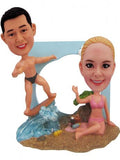 Beach Surf Couple J6141
