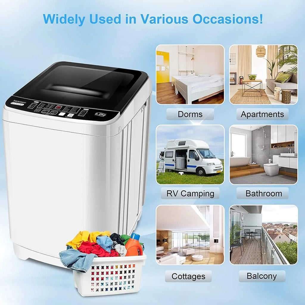 Portable Fully-Automatic Washing Machine 17.6lbs 1.9Cu.ft P946
