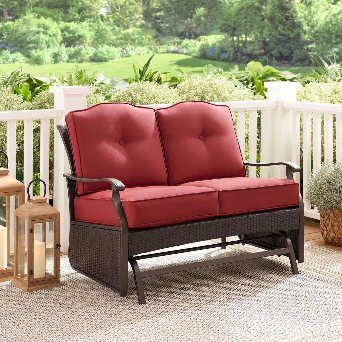 Steel Outdoor Glider Loveseat Z465