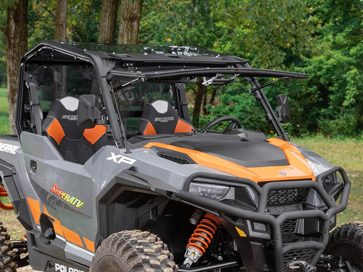 Heavy Duty Scratch Resistant Flip Windshield, 1/4" Thick Polycarbonate T659