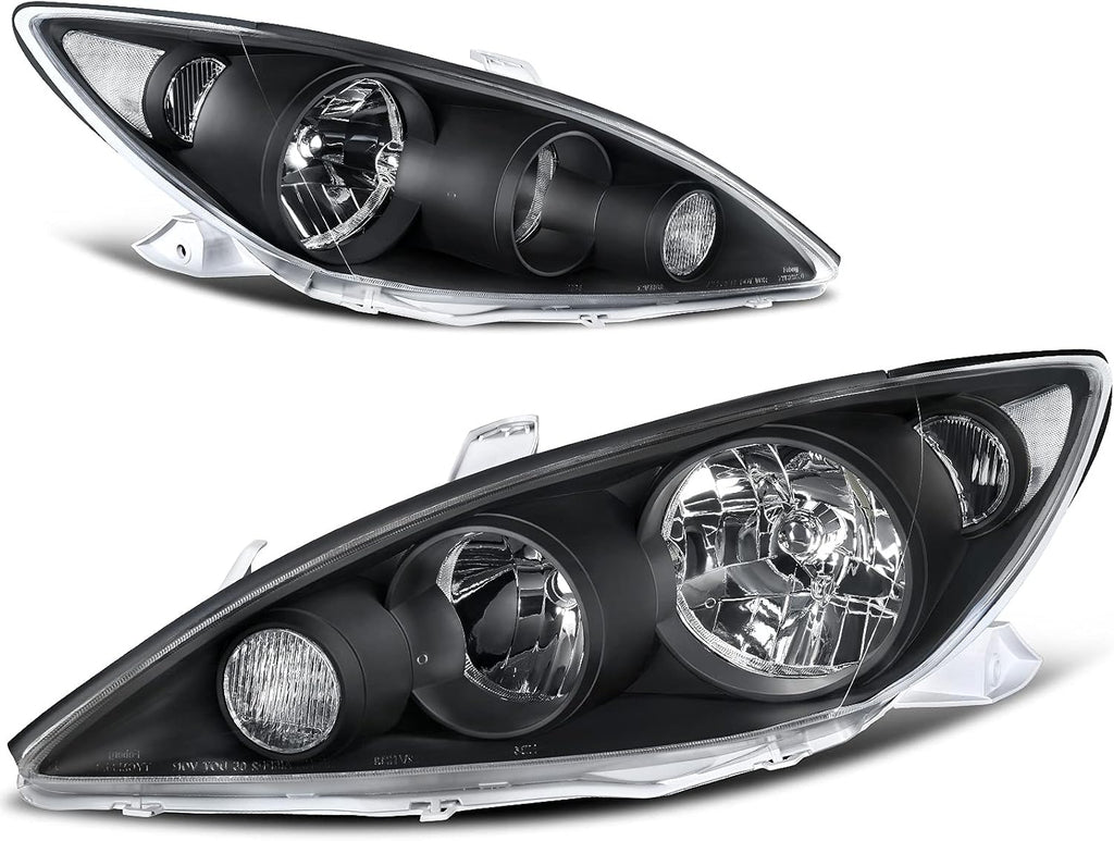 Chrome Housing Amber Reflector Clear Lens Headlight Assembly U7659