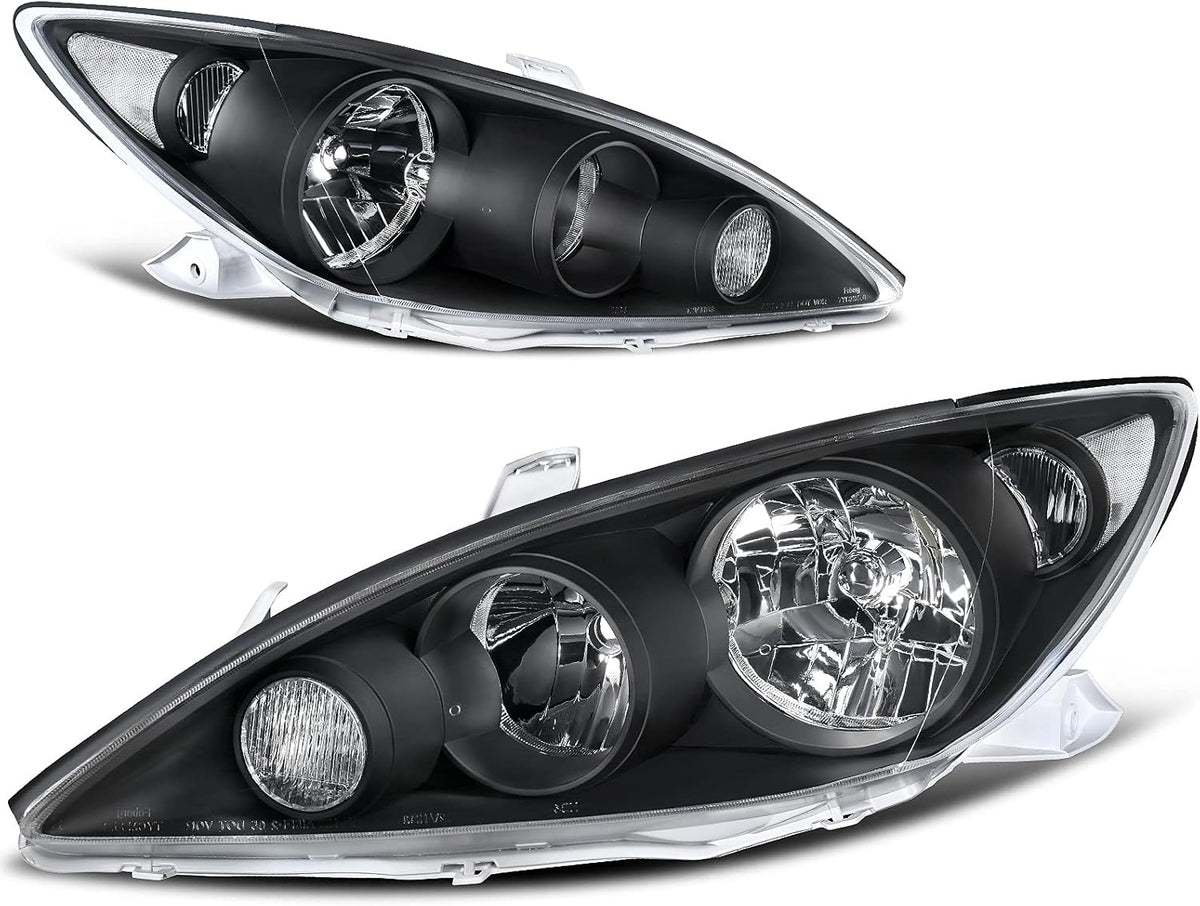 Chrome Housing Amber Reflector Clear Lens Headlight Assembly U7659