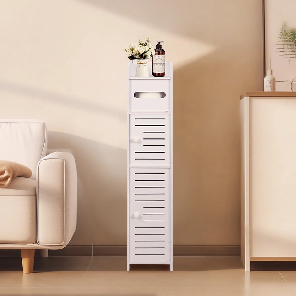 White Freestanding Bathroom Storage Shelf V60678