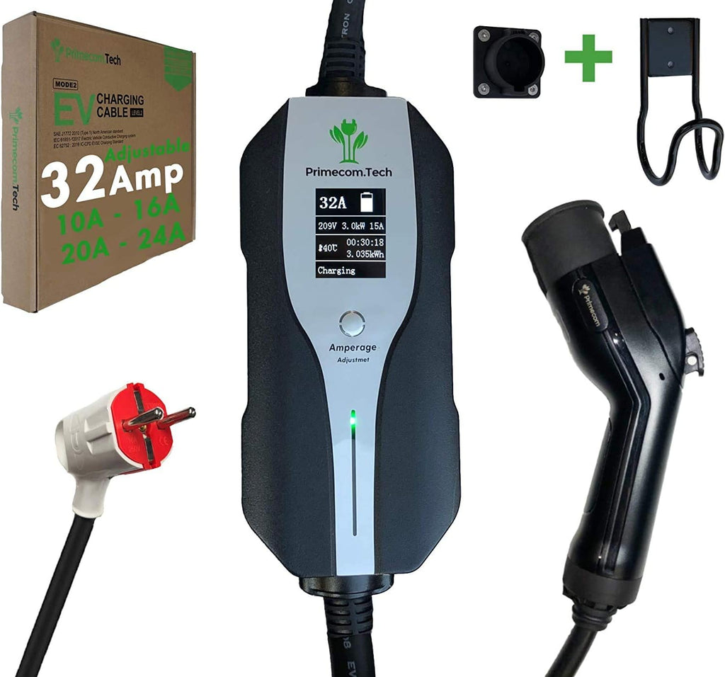 Level 2 Electric Vehicle Charger Amperage Adjustable 50Ft Cable N9606