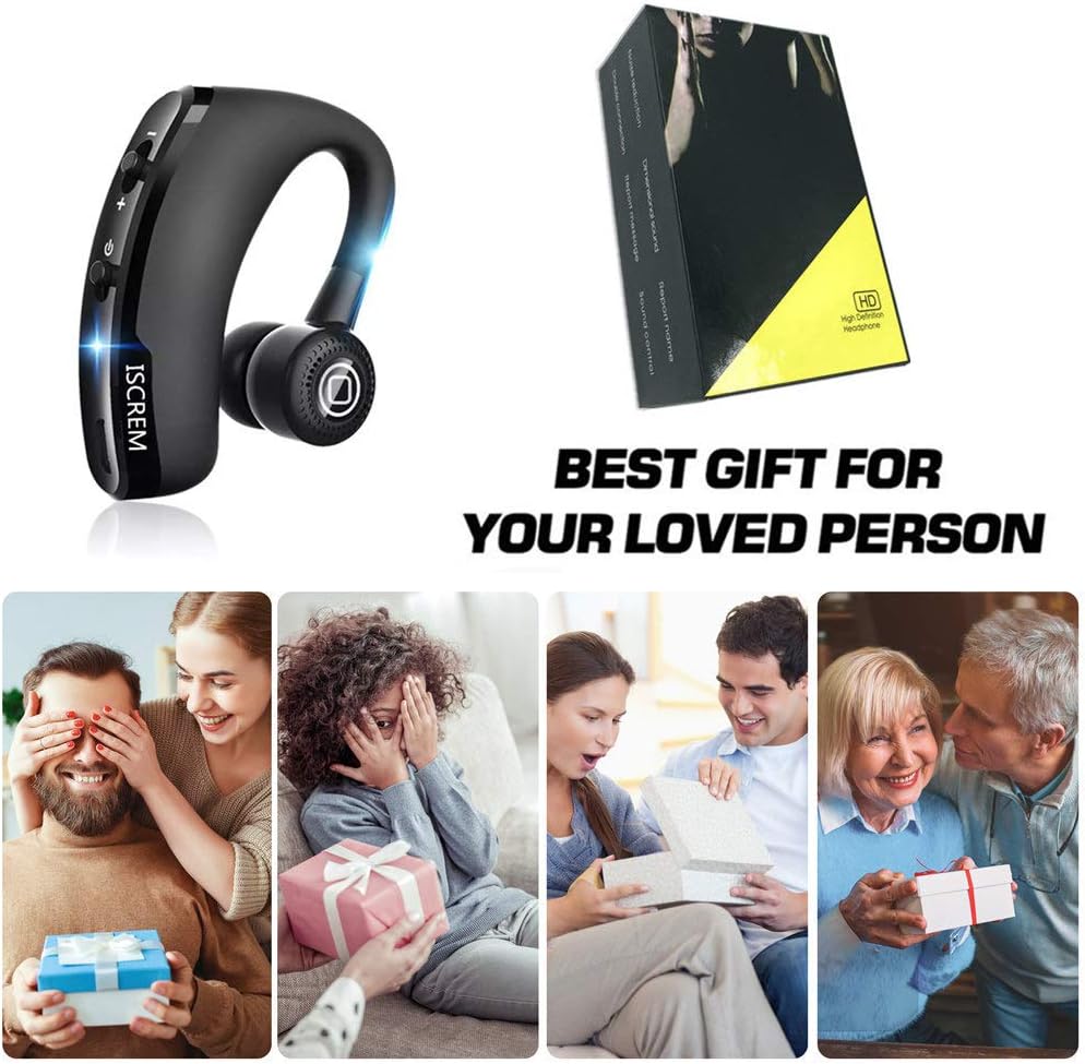 Bluetooth Headset Wireless Single Earpiece Noise Cancelling Headphones R2098