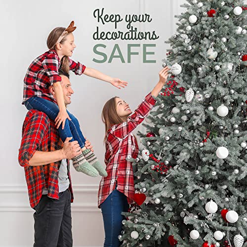 Christmas Ornament Storage Container with 4 Individual Trays, Heavy Duty 600D Tear Resistant Material R918