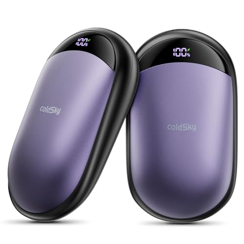 Rechargeable 2 Pack Magnetic Electric Hand Warmer with Digital Display P7744