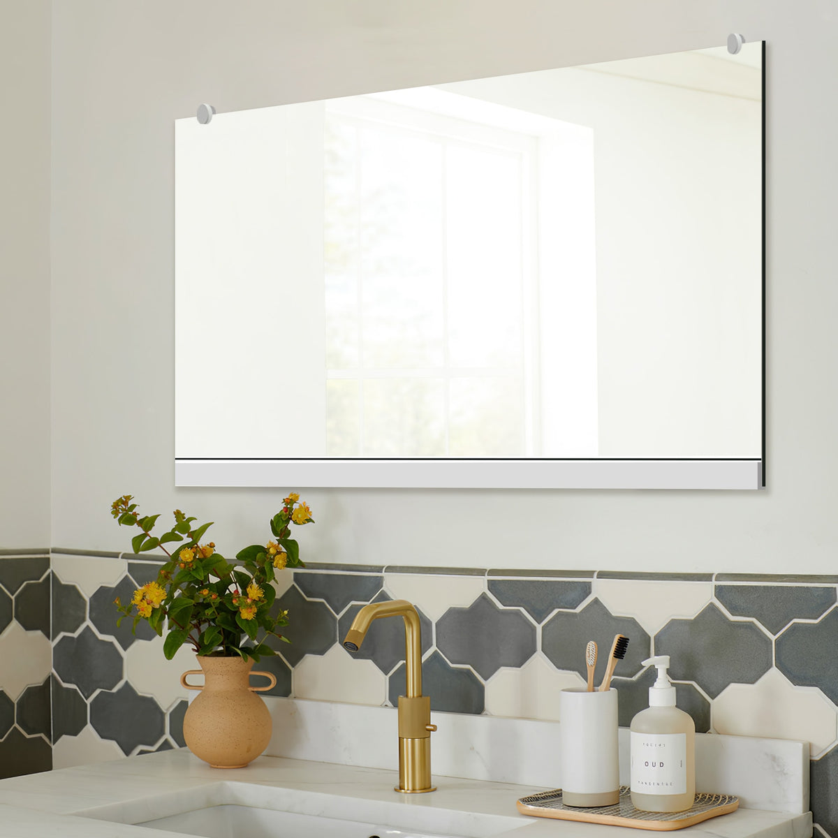 Wall Mounted Activity Mirror with Flat Polished Edge 47x32-2pcs I955783