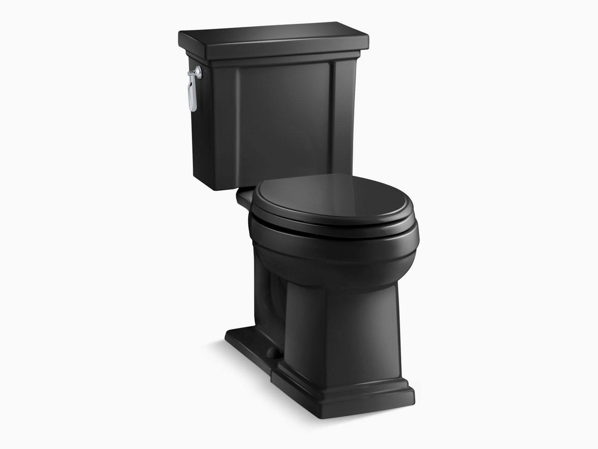 Black Two Piece Elongated Toilet K2295