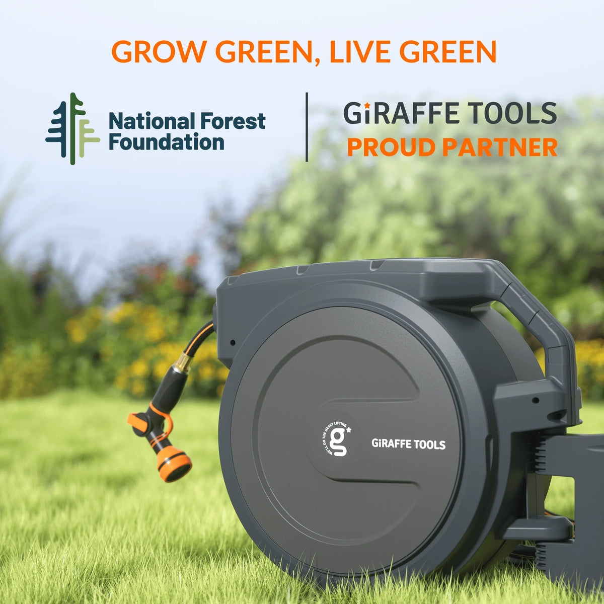 Retractable Garden Hose Reel 5/8in 90ft E476