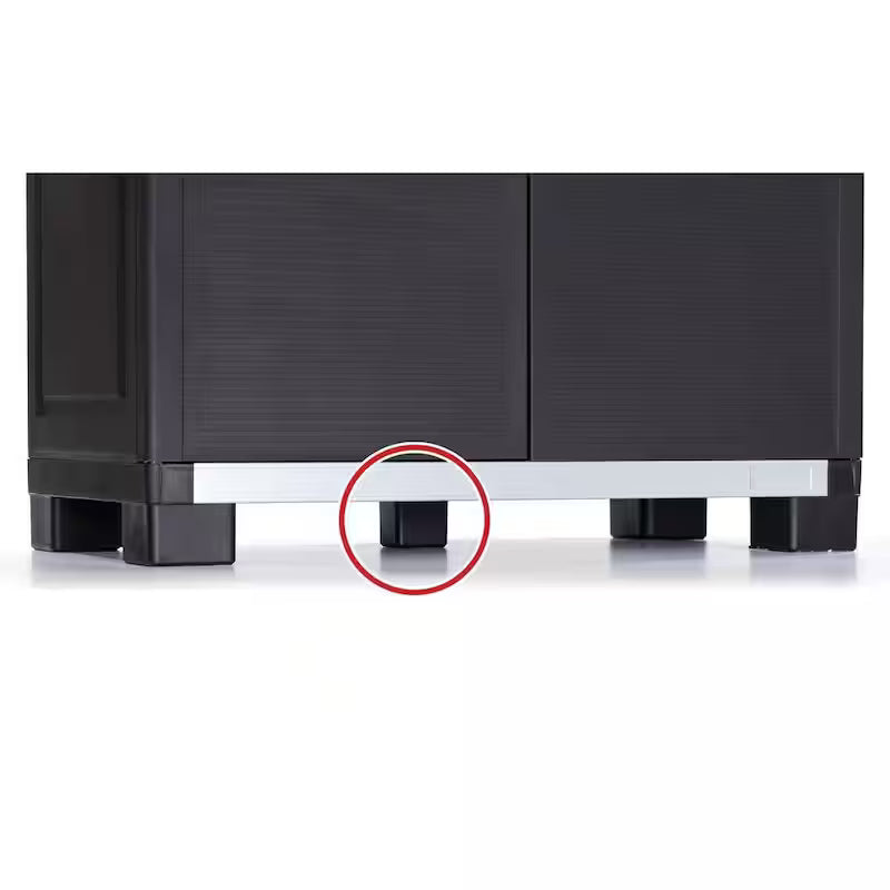 Black Plastic Freestanding Cabinet X107103