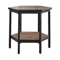 Mocha Hexagonal End Table D8941