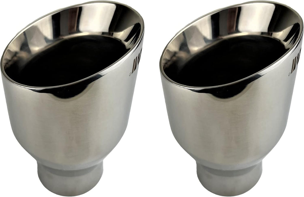 2.5" to 4" Stainless Steel Double Wall Chrome Polished Exhaust Tip 2-Pack P737