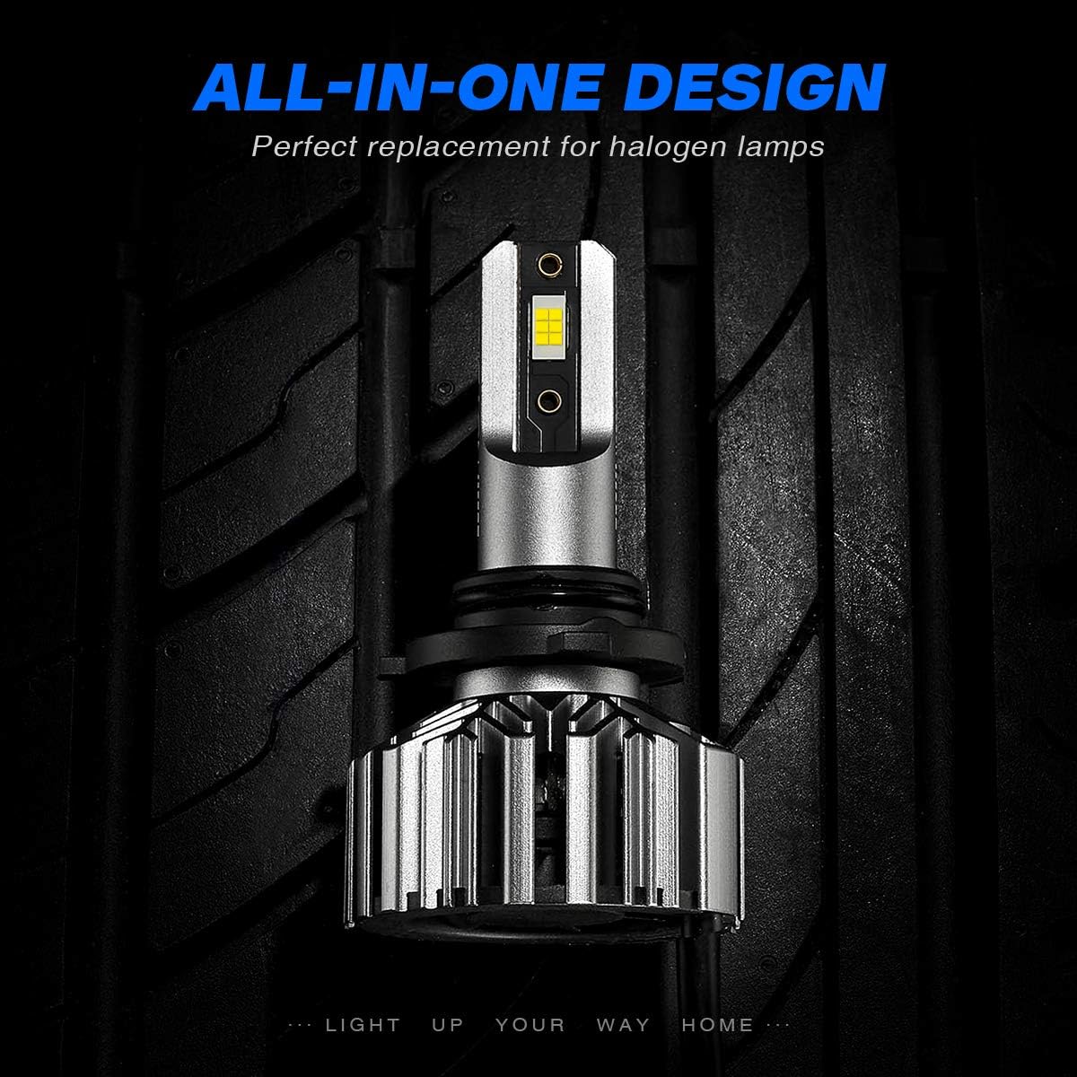 9006/HB4 Low Beam 9005/HB3 High Beam 26000LM 120W LED Headlight Bulbs Combo, 6500K Cool White, Pack of 4 Pack of 2 E998