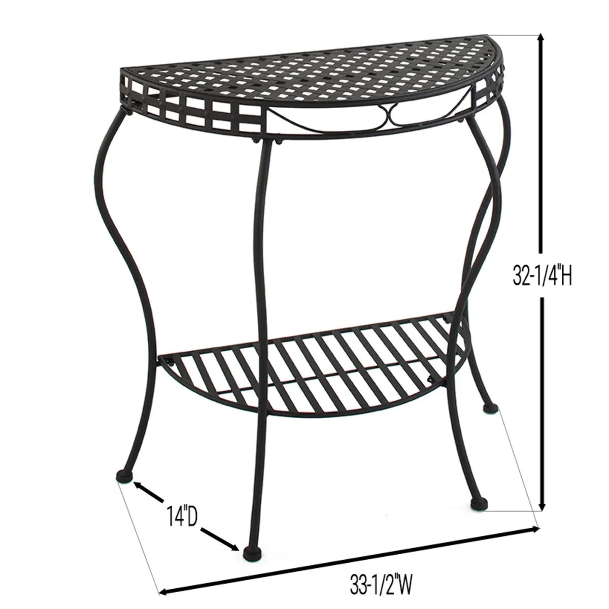 Metal Console Table Outdoor Half Moon Table A1527
