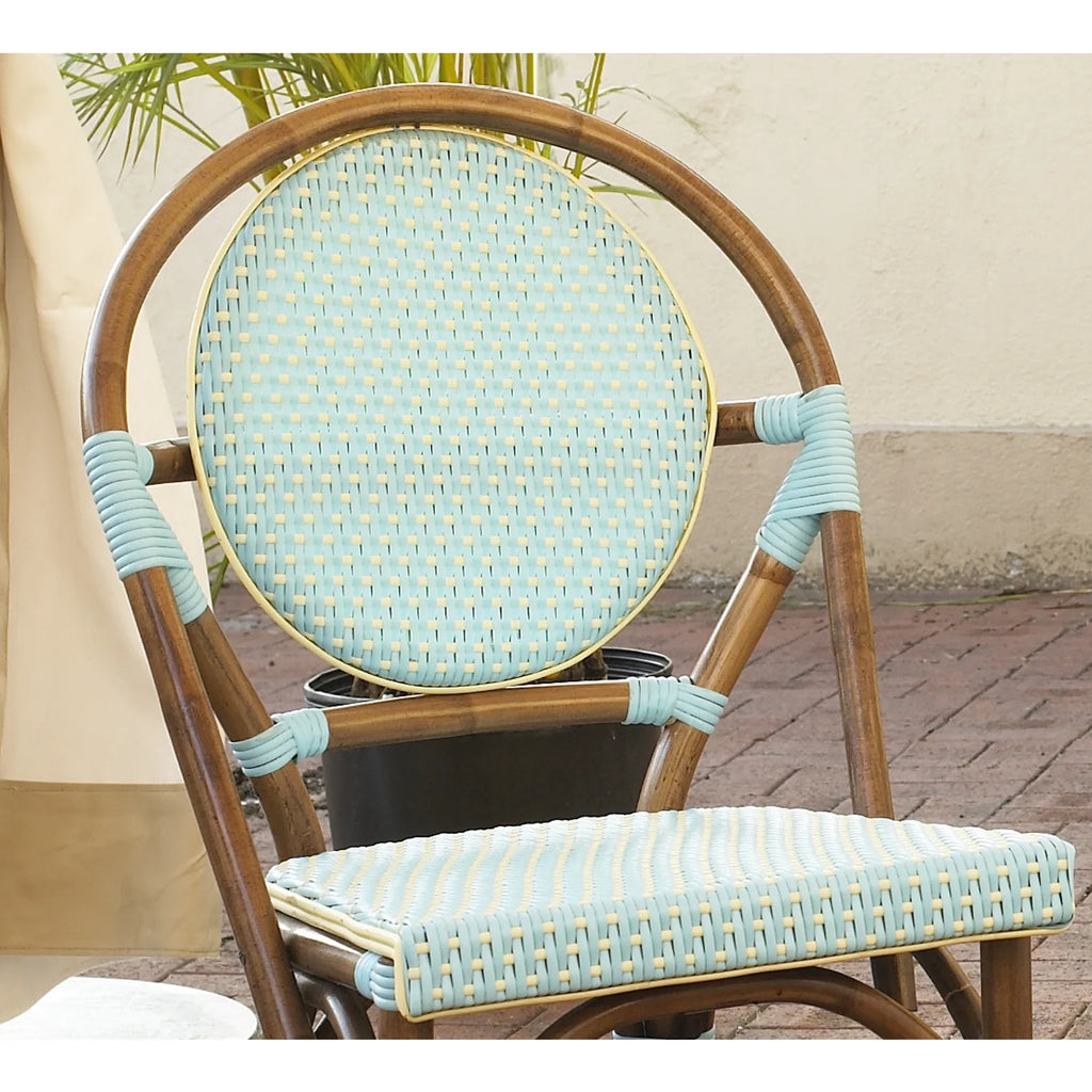 Blue Rattan Bistro Chair M38773