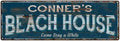 Beach House Blue Rustic Cabin Home Decor 8x24 Metal E3034