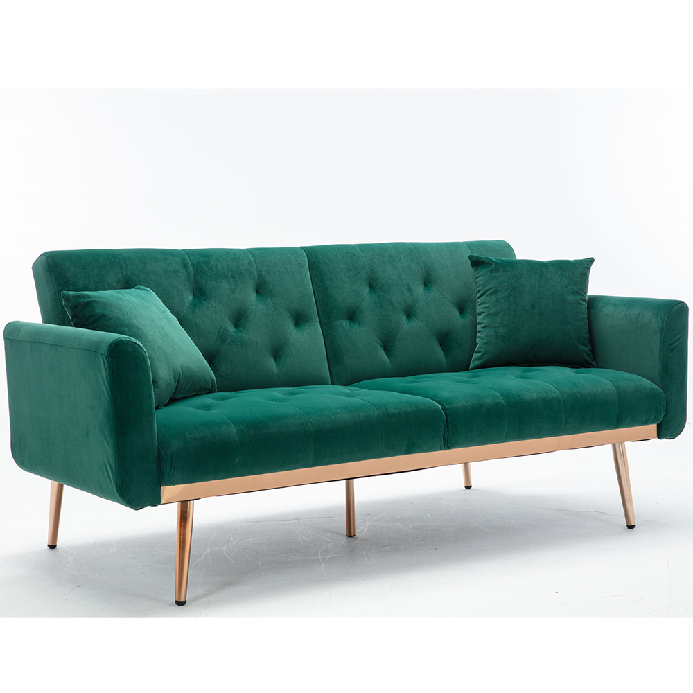 Green Button Tufted Loveseat Sofa D22200