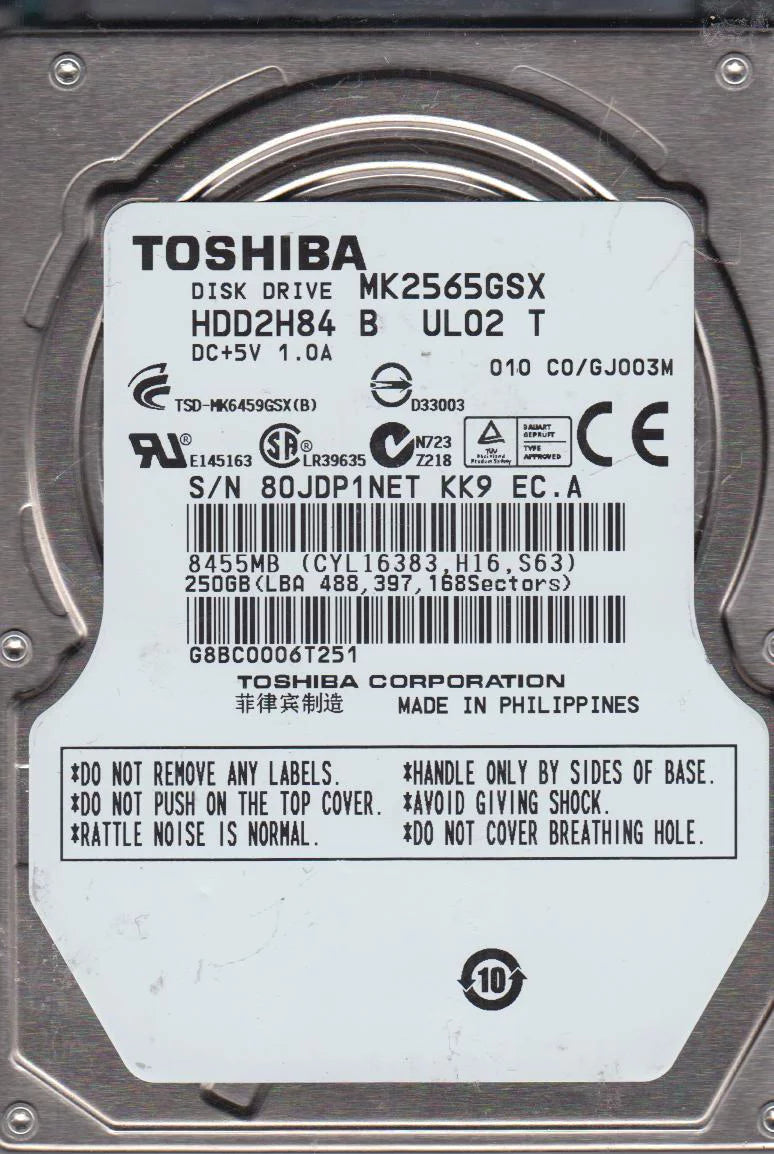 250GB SATA 2.5 Hard Drive B7709