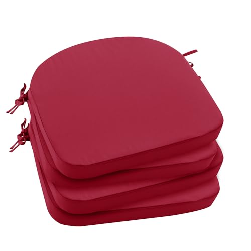 Waterproof Fade Resistant Outdoor Chair Cushions Set of 4 Navy Blue S200273
