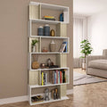 White and Sonoma Oak Chipboard Book Cabinet Room Divider B2992