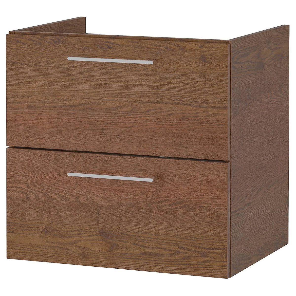 Sink Cabinet with 2 Drawers, Brown Stained Ash Effect R99015