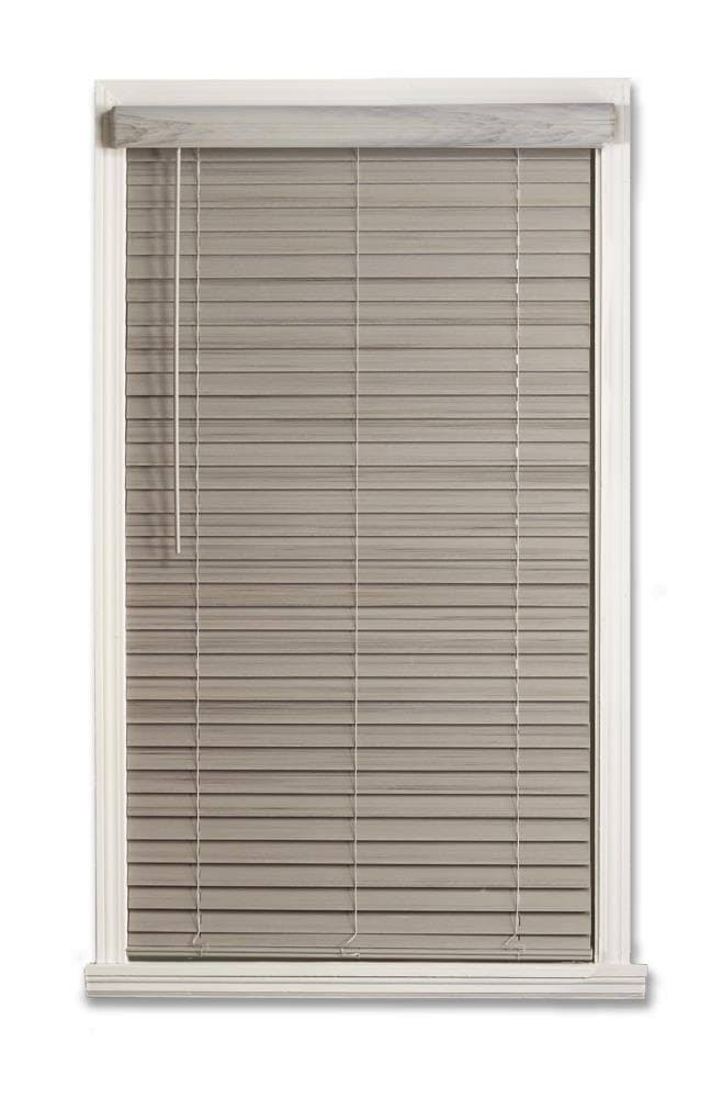 Driftwood Gray Faux Wood Cordless Room Darkening Horizontal Blind Y84547